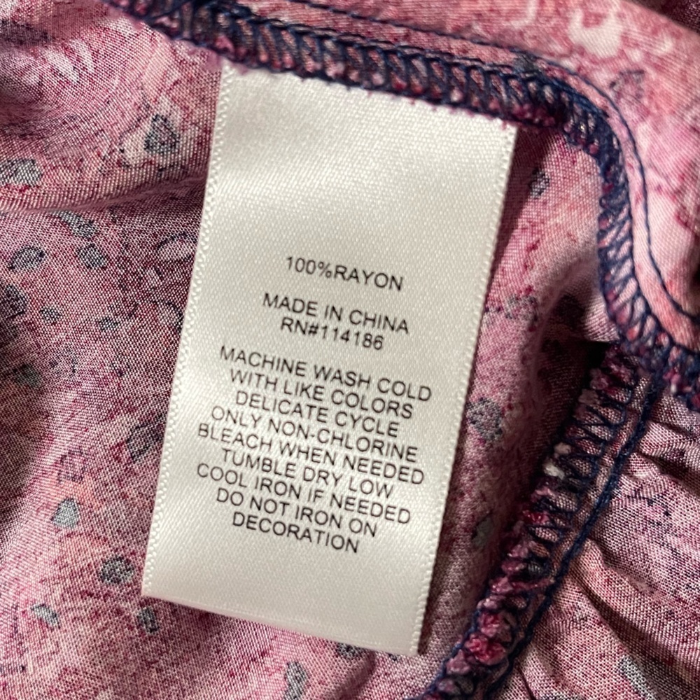 FRYE AND CO Pink Floral Tie Front Sundress, Size XXL - Picture 14 of 14